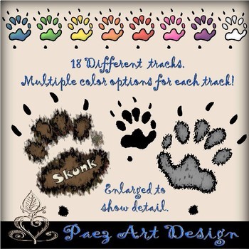 Animal Tracks Clipart {Paez Art Design}.