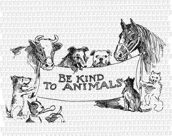 Animal Rights Welfare Protection Campaign Message Clip Art.