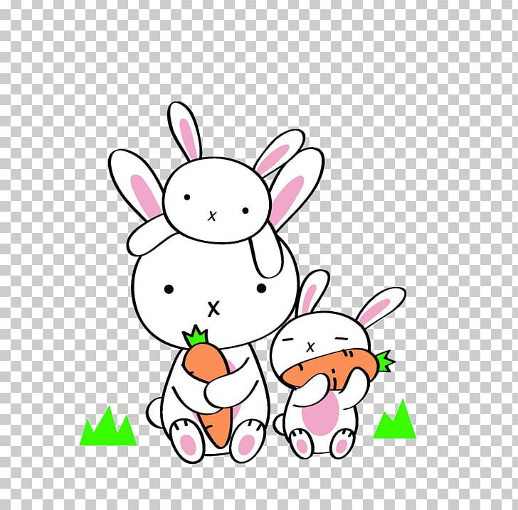 Daikon Rabbit Eating Carrot Chinese Cabbage PNG, Clipart.