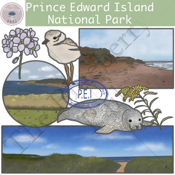 Prince Edward Island National Park Clipart Set.