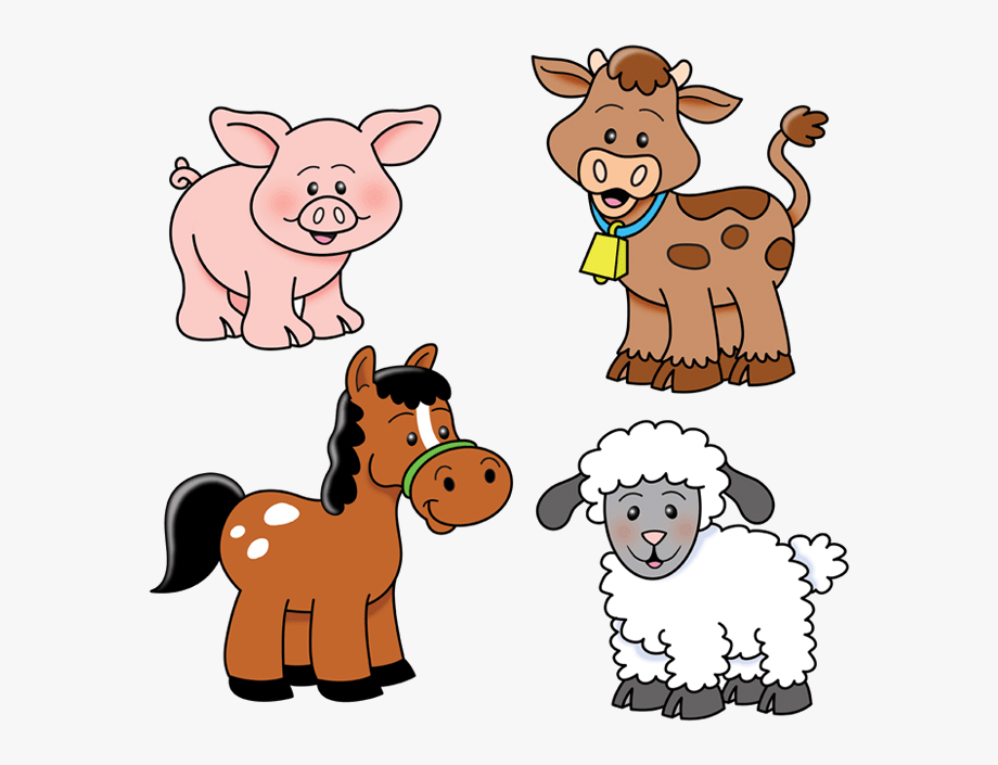 Cute Farm Animal Clipart , Transparent Cartoon, Free.