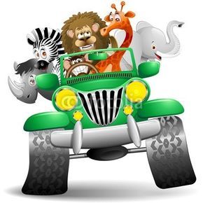 jungle safari jeep clipart #42.