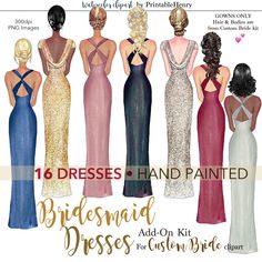 7 Best bridesmaid clipart images in 2019.