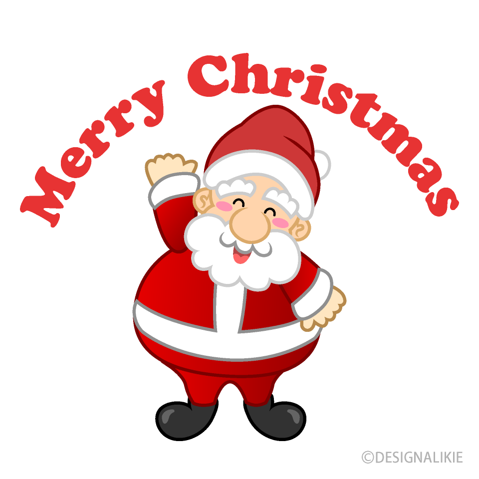 Free Santa and Merry Christmas Clipart Image｜Illustoon.