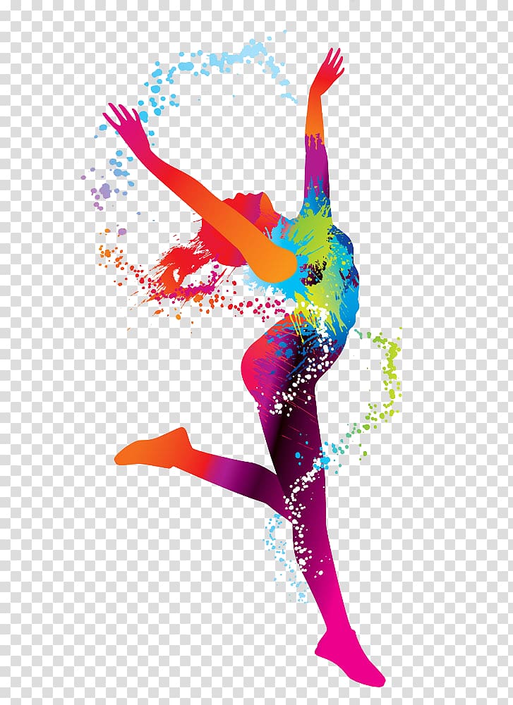 Sport Euclidean , Color Woman, woman dancing illustration.