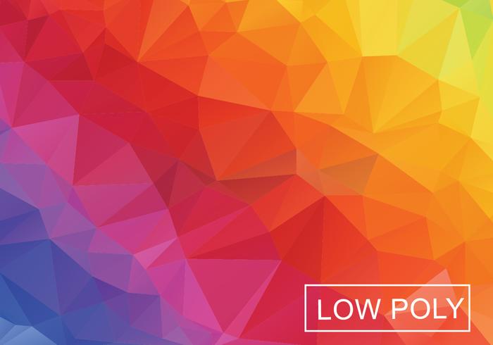 Low Poly Rainbow Abstract Background Vector.