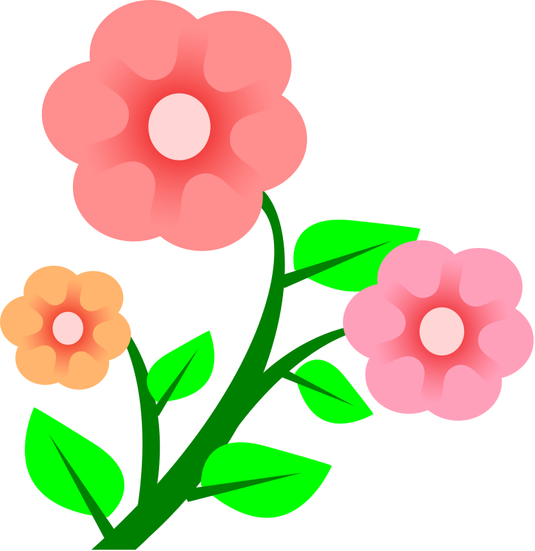 Abstract floral garden clipart png.