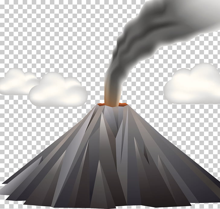 Active volcanic illustration PNG clipart.