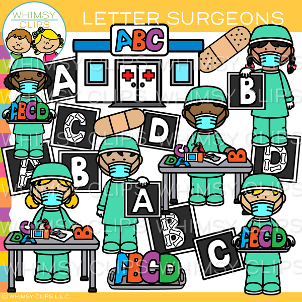 Kids Word Surgeon Clip Art.