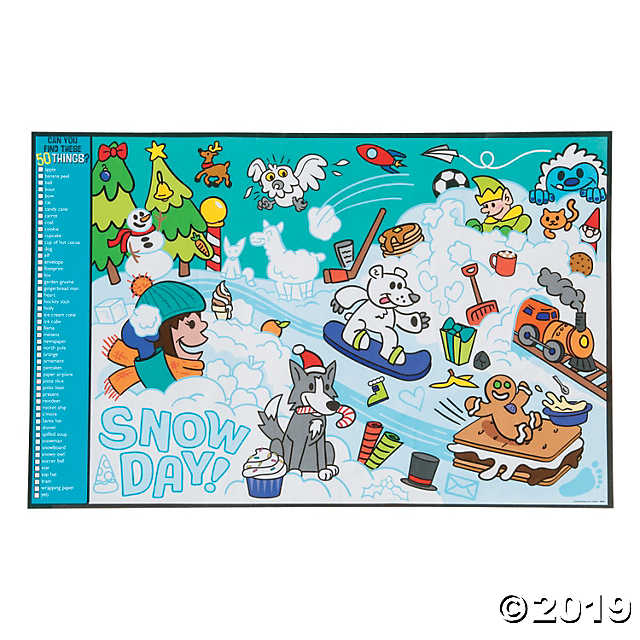 Image Hunt Christmas Snow Day Activity Sheets.