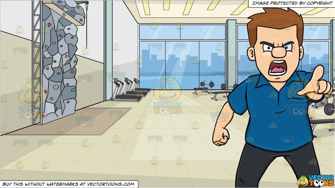 clipart #cartoon A Furious And Raged Man Accusing Someone.