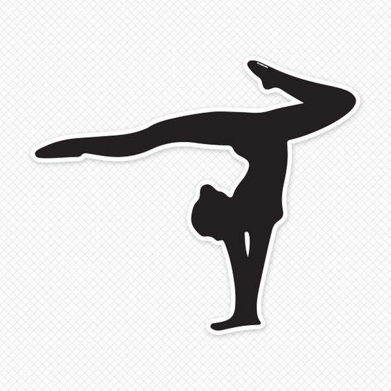 Acrobatic gymnastics clipart.