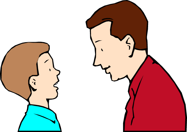 Mother And Child Talking Clipart.