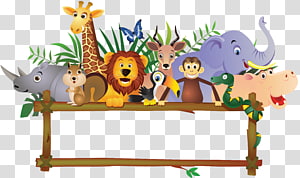 Baby Jungle Animals Cartoon , ANIMAl transparent background.