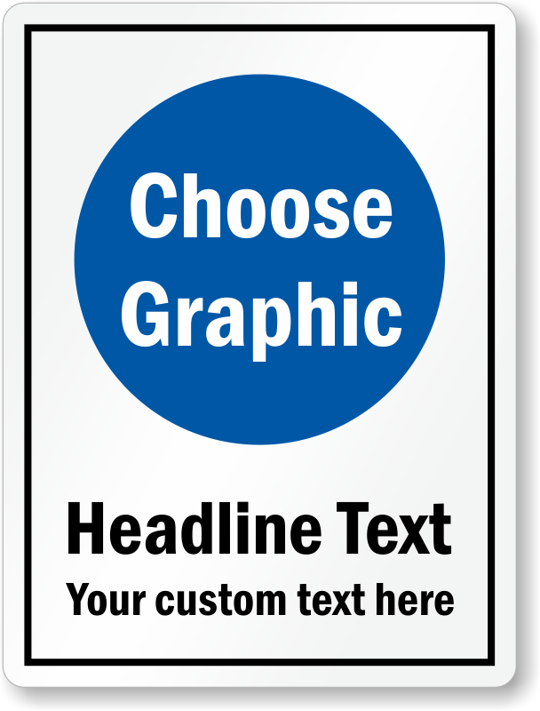 Custom Sign with Text and Clipart, SKU: S.