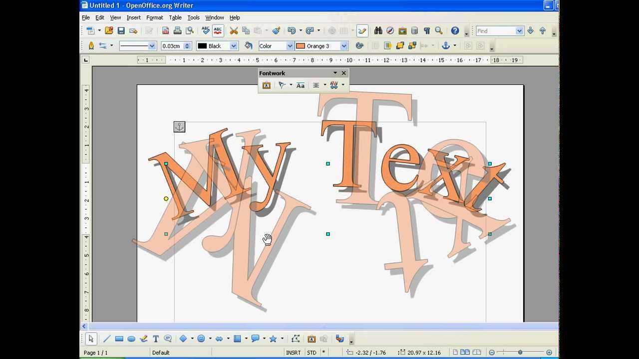 Open Office How to Use WordArt (Fontwork).