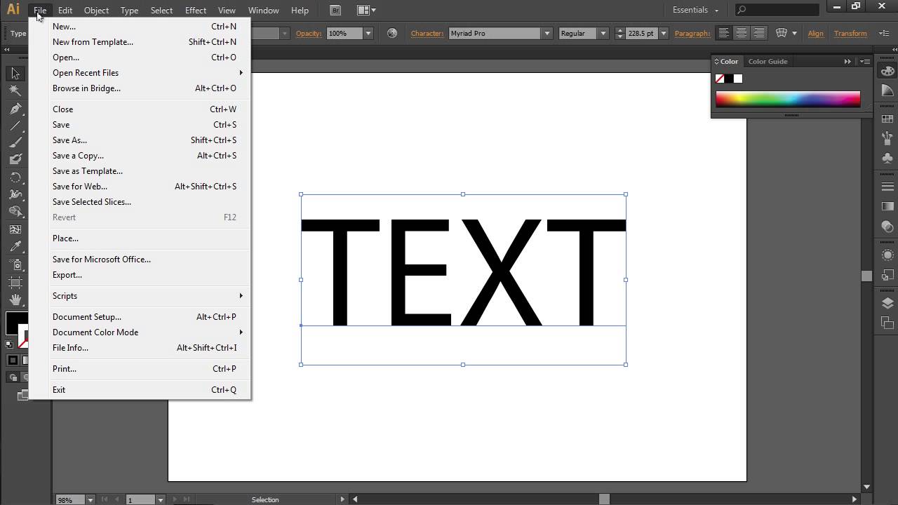 How to Save the File with a Transparent Background in Adobe Illustrator CS6.