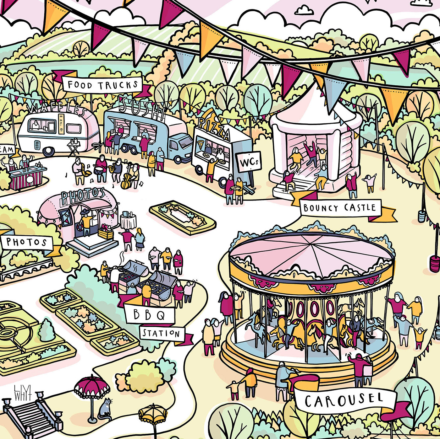 Quintessentially Illustrated Venue Map on Behance.