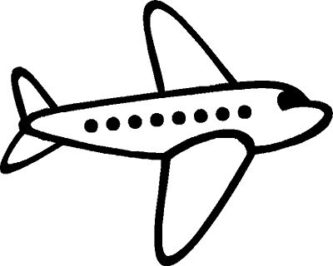 Black And White Airplane Clipart.