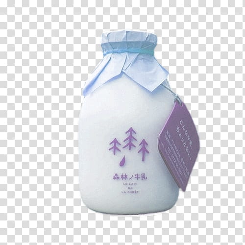 Aesthetic, white milk bottle illustration transparent.