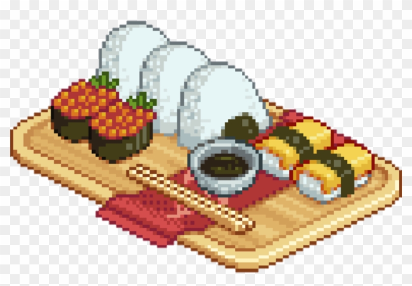 pixel #sushi #cute #png #tumblr #food #red #yellow.