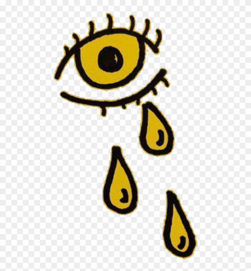 Yellow Amarillo Aesthetic Random Eye Ojo Crying.