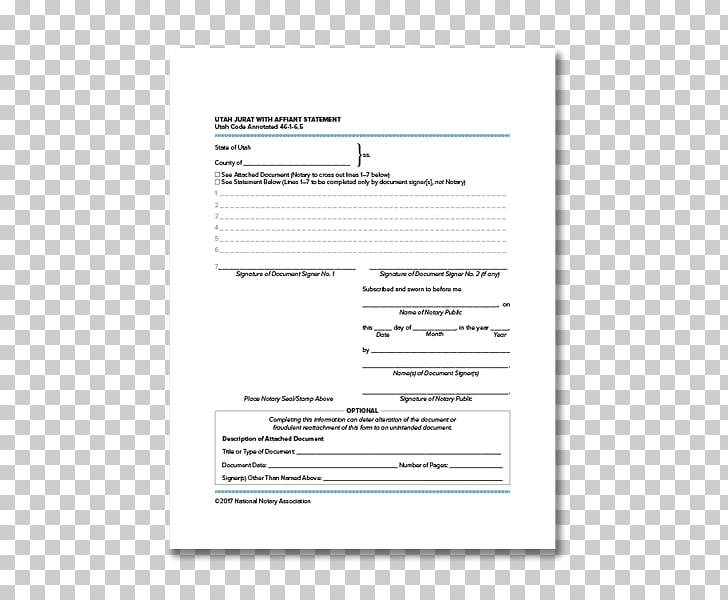 Jurat Utah Document Affidavit Notary public, Higher National.