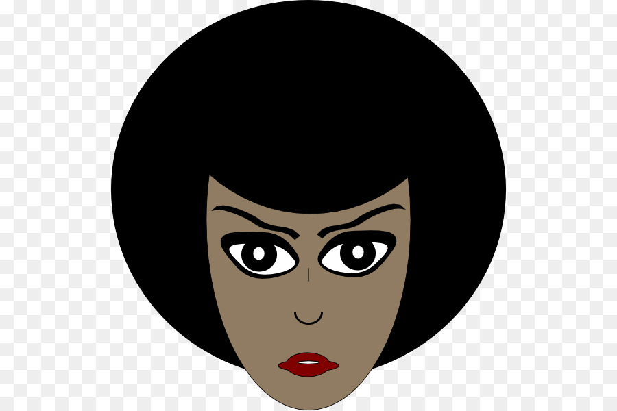 African American Female Silhouette Clip art.