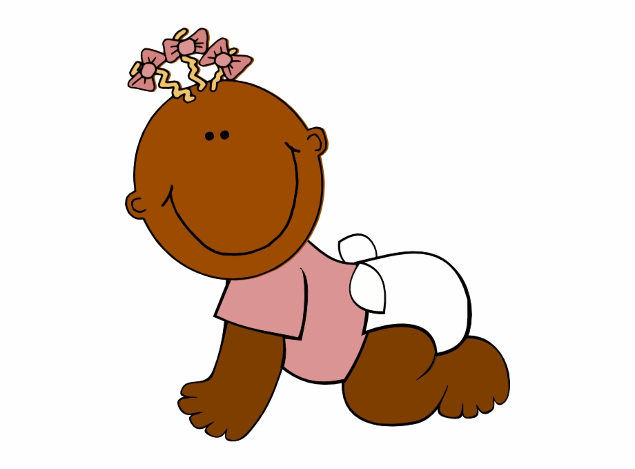 African American Baby Girl Clipart Black Baby Clip.