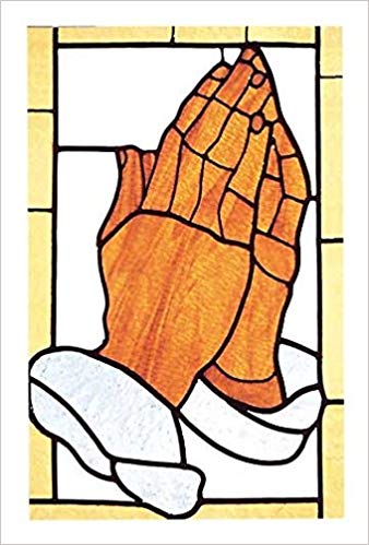 African American Praying Hands Bulletin, Regular Size.