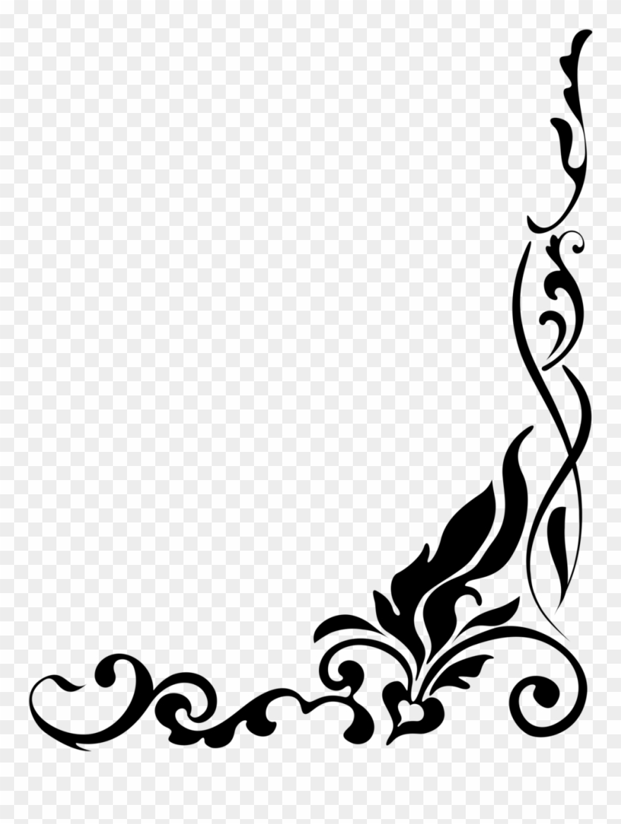 Black And White Flower Clipart.