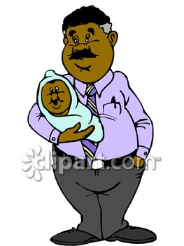 African American Dad Clipart.