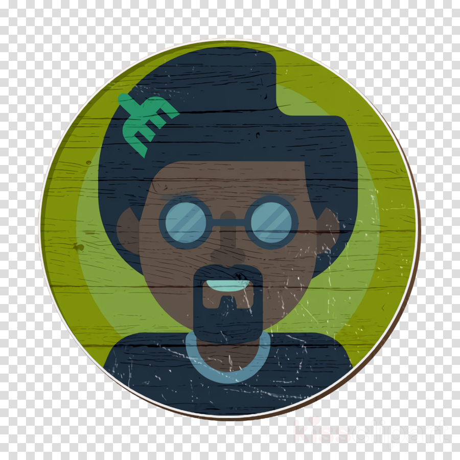 afro icon avatar icon male icon clipart.