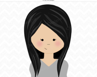 Clipart woman black hair, Clipart woman black hair.