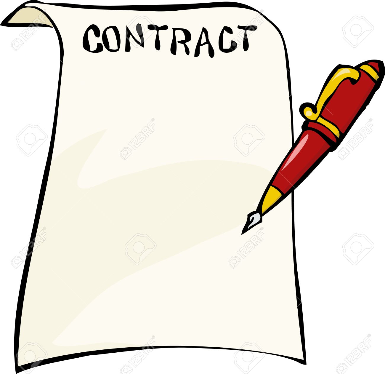 207 Contract free clipart.