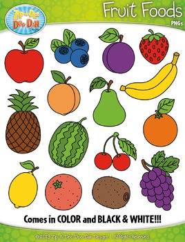 Fruit Foods Clipart {Zip.