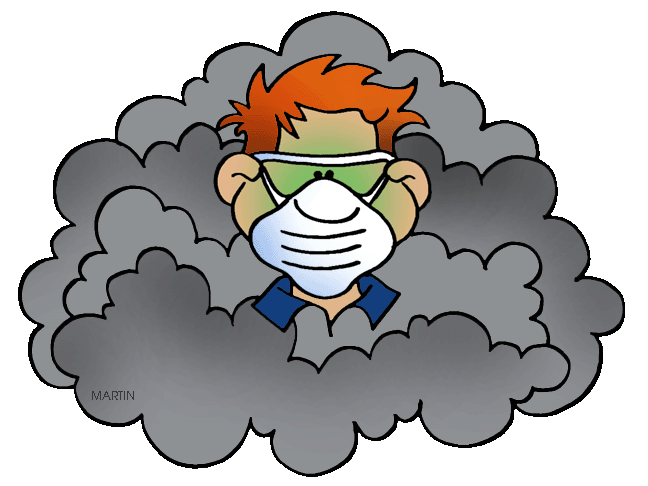 Car air pollution clipart.