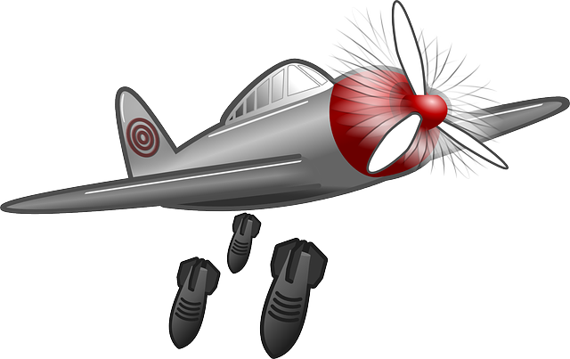 Free vector graphic: Air Raid, Bombing Raid, Bomber.