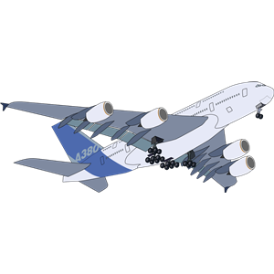 Airbus A380 Clipart.