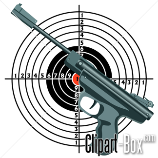 Vector Air Rifle Clipart Logo.