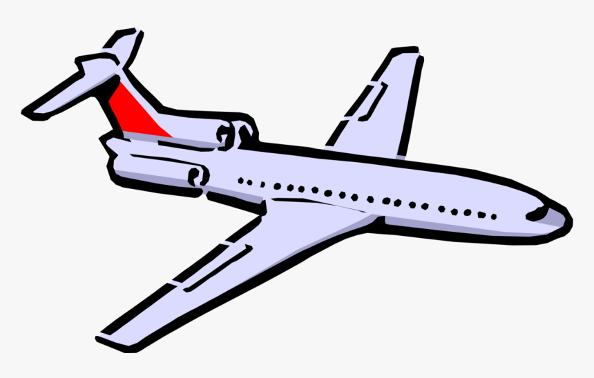 Vector Illustration Of Commercial Airplane Passenger.