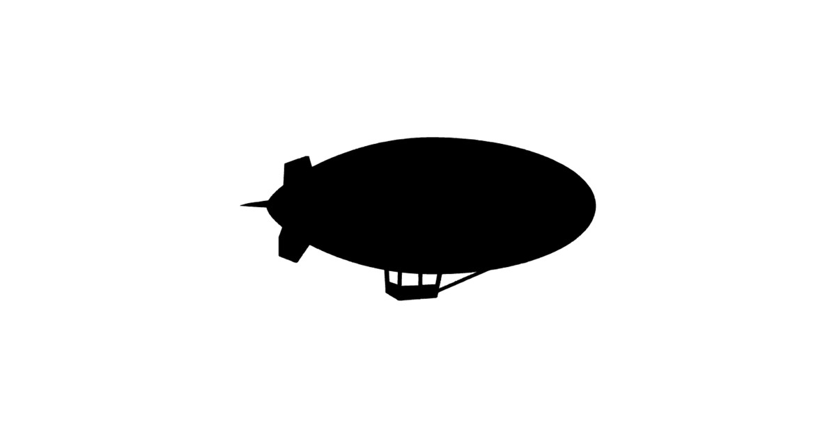 Flying Blimp Silhouette by australianmate.