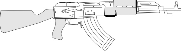 Ak47 clip art Free vector in Open office drawing svg ( .svg.