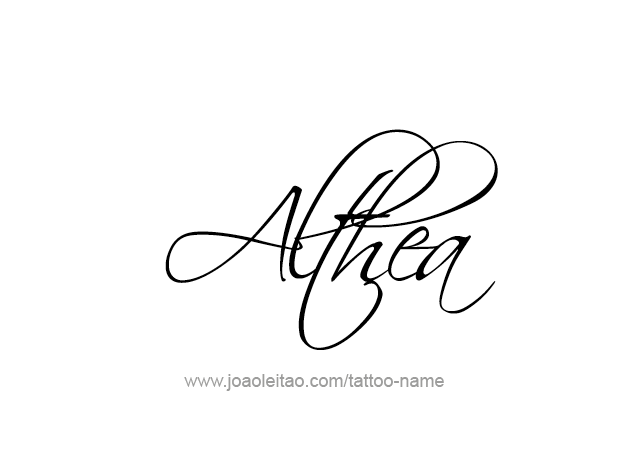 Althea Mythology Name Tattoo Designs.