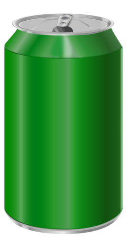 Green Soda Can Clipart.