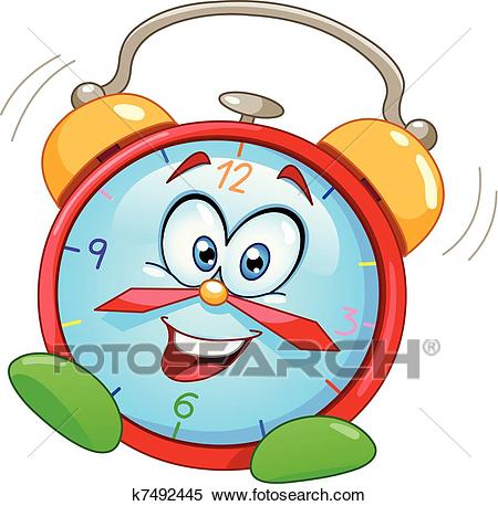 Cartoon alarm clock Clipart.