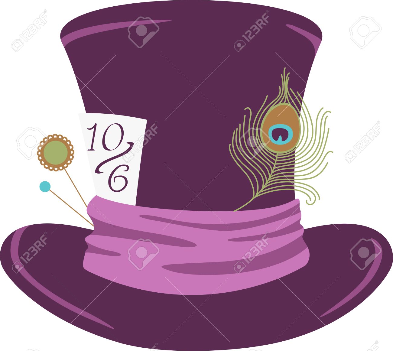 Mad Hatter Hat Clipart.