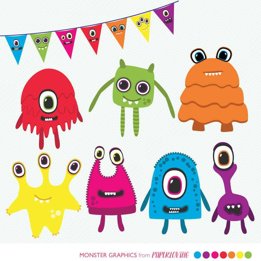 1636 Monsters free clipart.