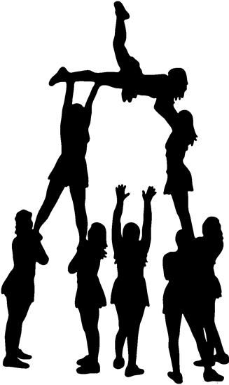 Cheerleader clipart cheerleading stunt.