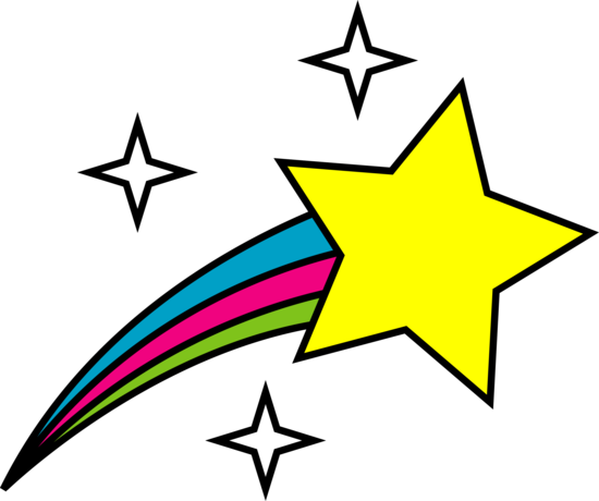 Shooting Stars Clipart Black And White.